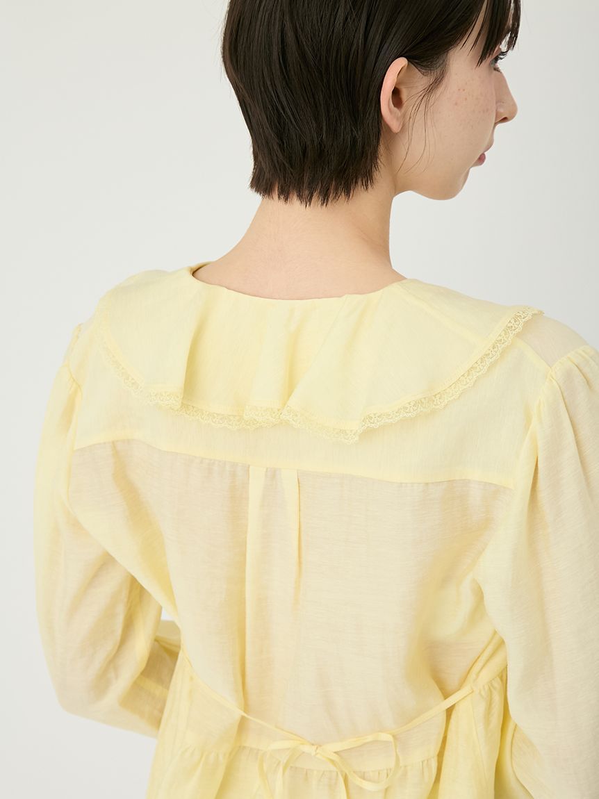 LILY BROWN「フロントフリルシアーブラウス」|シャツ・ブラウス|