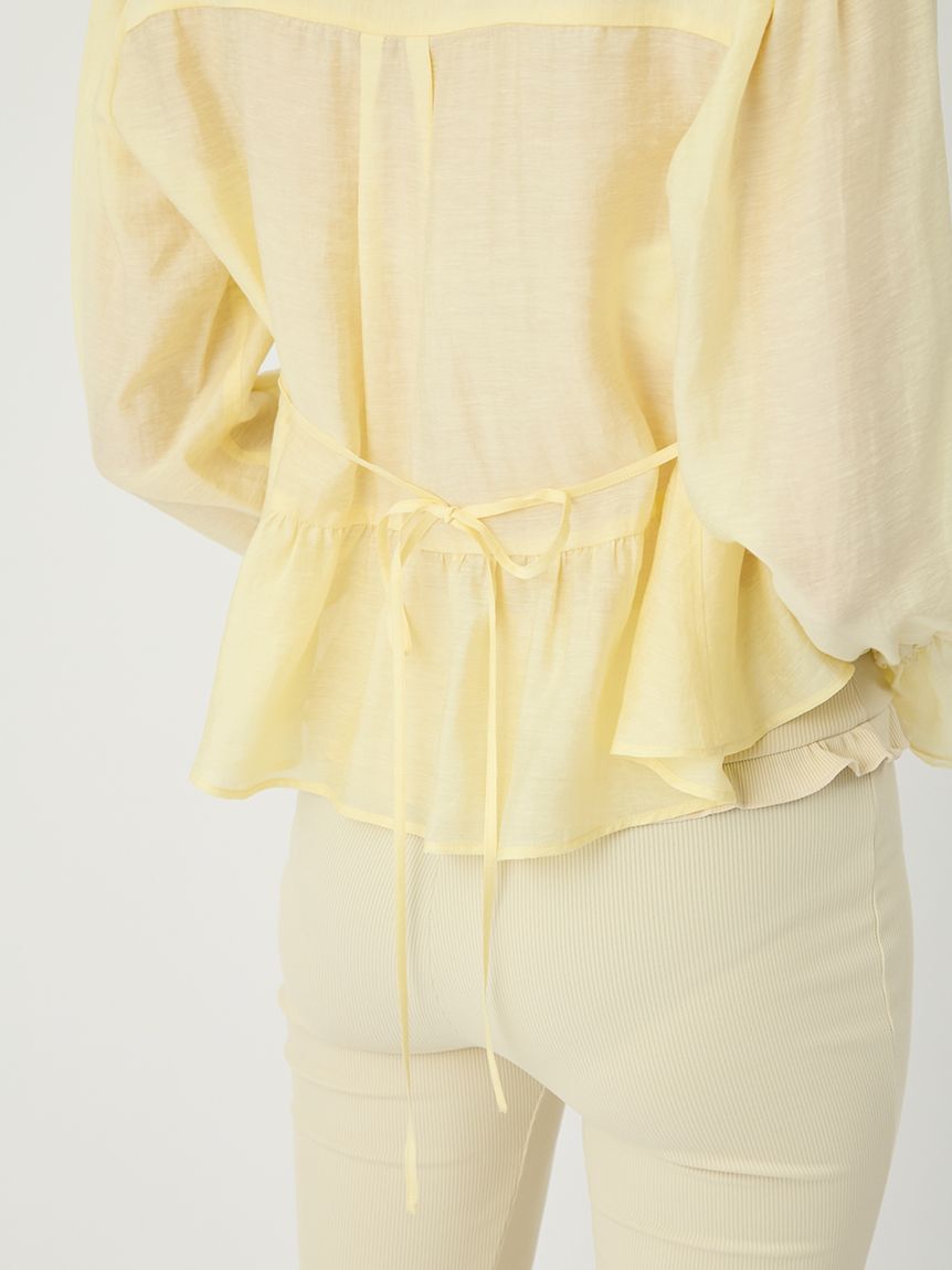 LILY BROWN「フロントフリルシアーブラウス」|シャツ・ブラウス|