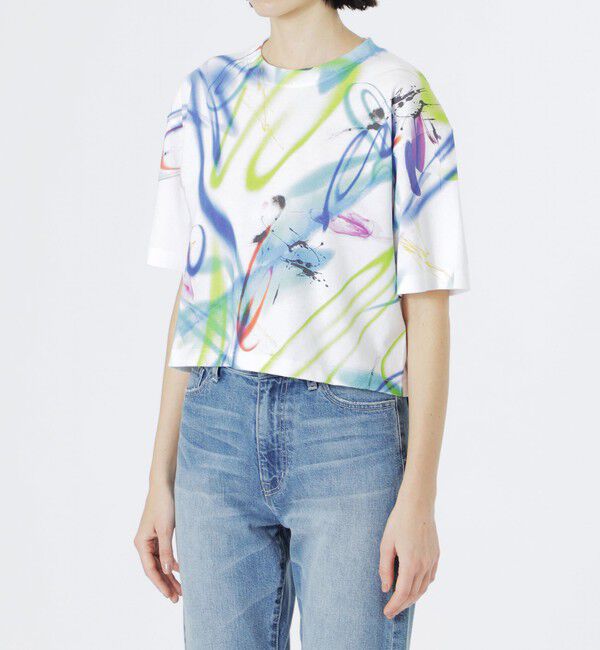  「【KANAKO SASAKI】コラボレーション ネオン グラフィックプリントルーズTシャツ」|Tシャツ・カットソー|