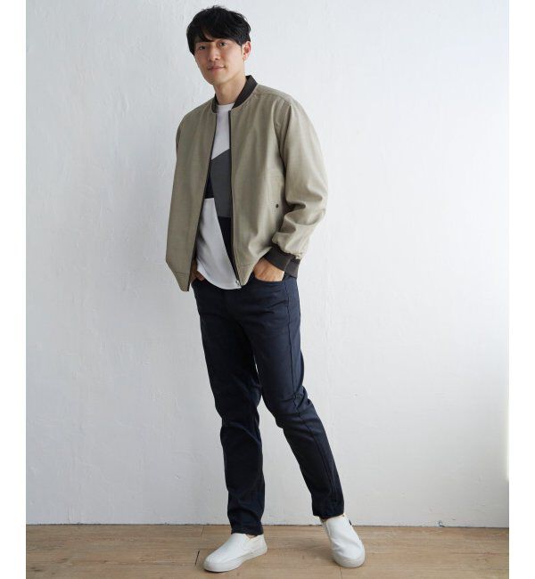 ikka「イージーケアリネンライクブルゾン」|ブルゾン・スタジャン|