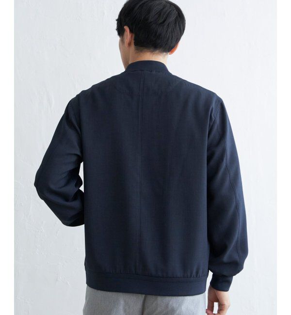ikka「イージーケアリネンライクブルゾン」|ブルゾン・スタジャン|