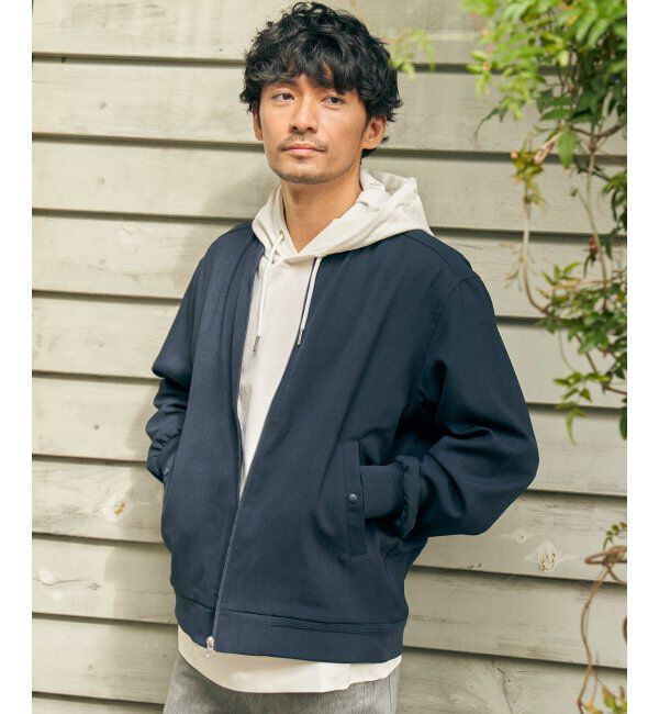 ikka「イージーケアリネンライクブルゾン」|ブルゾン・スタジャン|