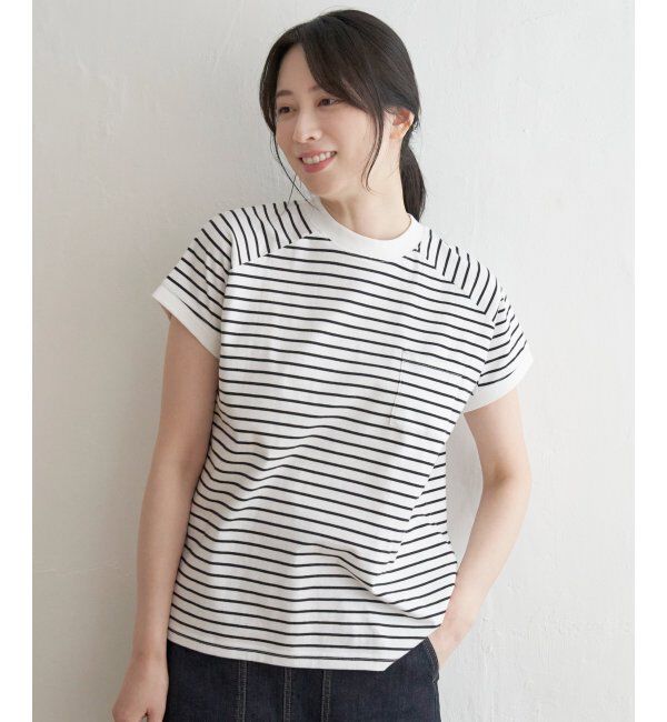 ikka「コットンUSAフレンチTシャツ」|Tシャツ・カットソー|