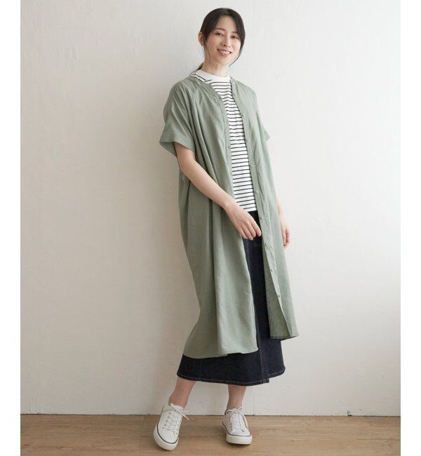 ikka「コットンUSAフレンチTシャツ」|Tシャツ・カットソー|