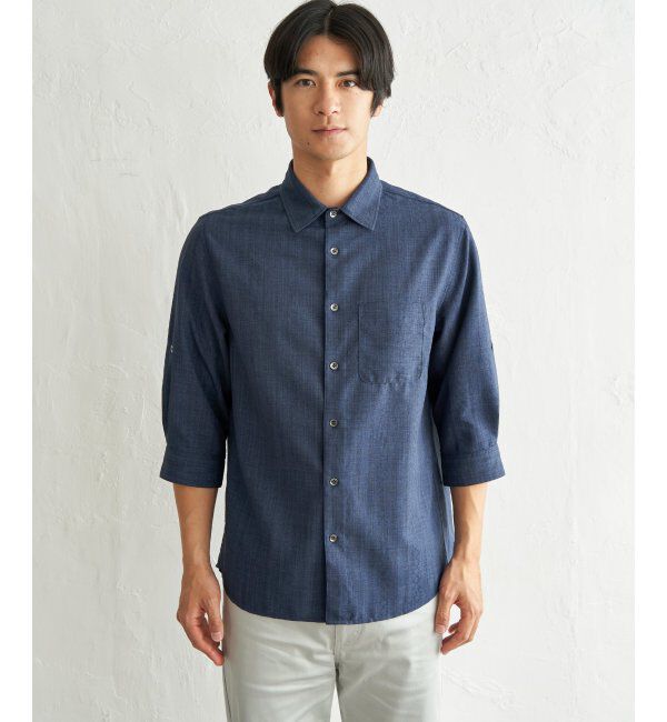 ikka「速乾ドビー袖2wayシャツ」|シャツ・ブラウス|