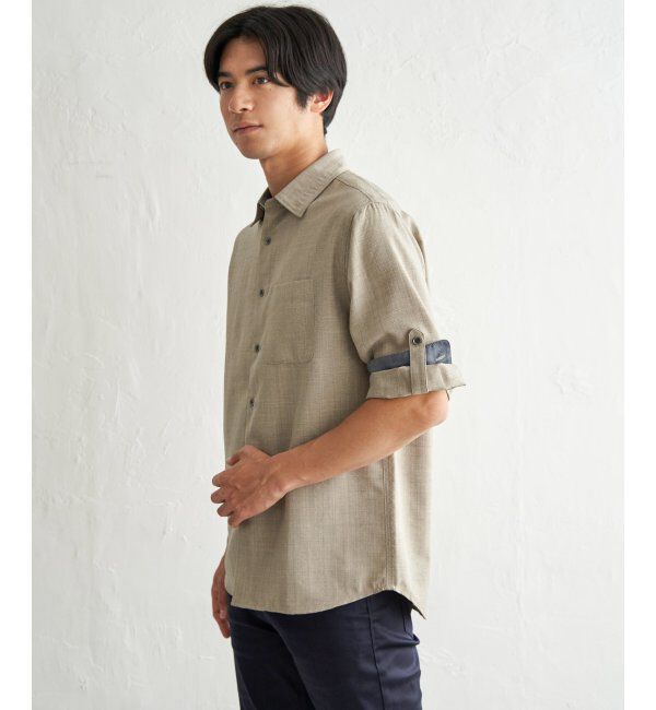 ikka「速乾ドビー袖2wayシャツ」|シャツ・ブラウス|
