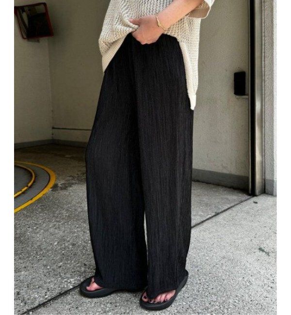 Lbc with Life「エアプリーツワイドイージーパンツ」|その他|ブラック