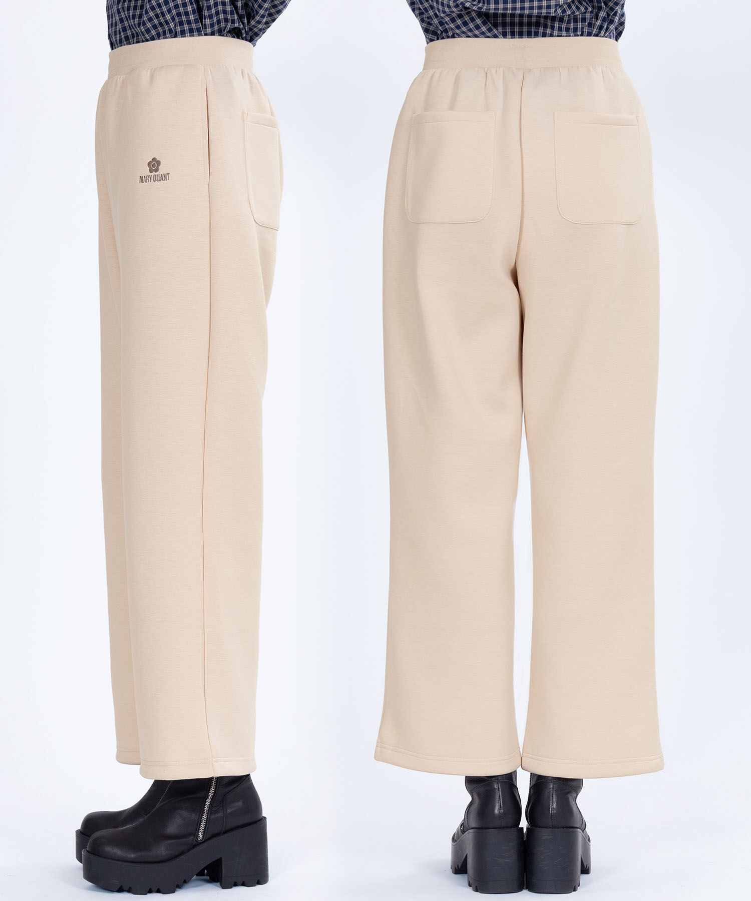 MARY QUANT「ロゴボンディング パンツ」|スラックス|