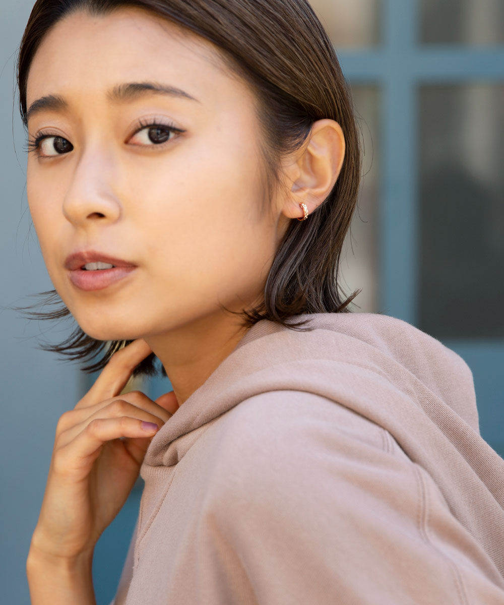 colleca la「miniループフィット・ラティスフープイヤリング」|イヤリング|