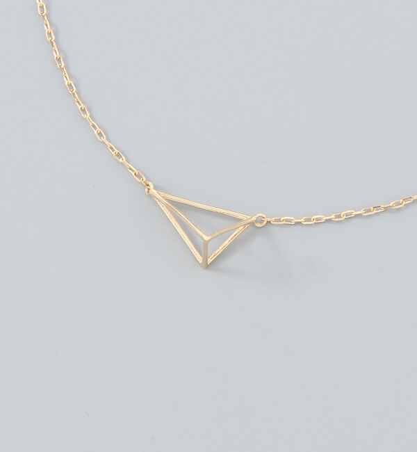 JUPITER「【K10】トライアングルデザインネックレス<全長40㎝(調節した時の長さ36.5㎝)>」|ネックレス|