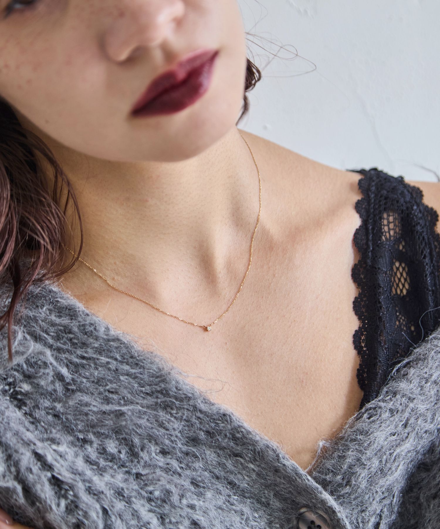 JUPITER「【K10】プリンセスダイヤペンダント/ネックレス」|ネックレス|