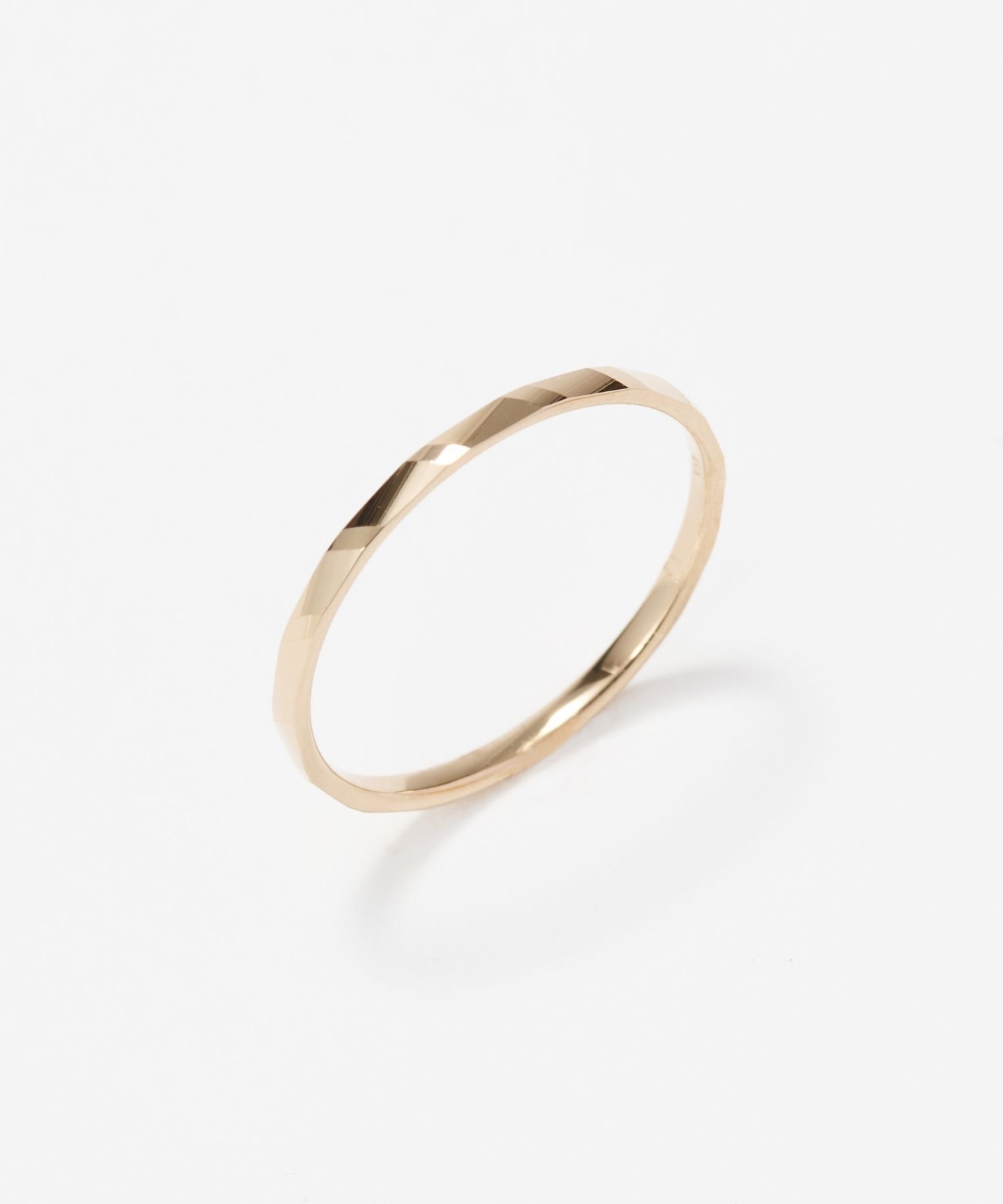 JUPITER「【K10】スリムピンキーリング/diagonal cut」|リング|