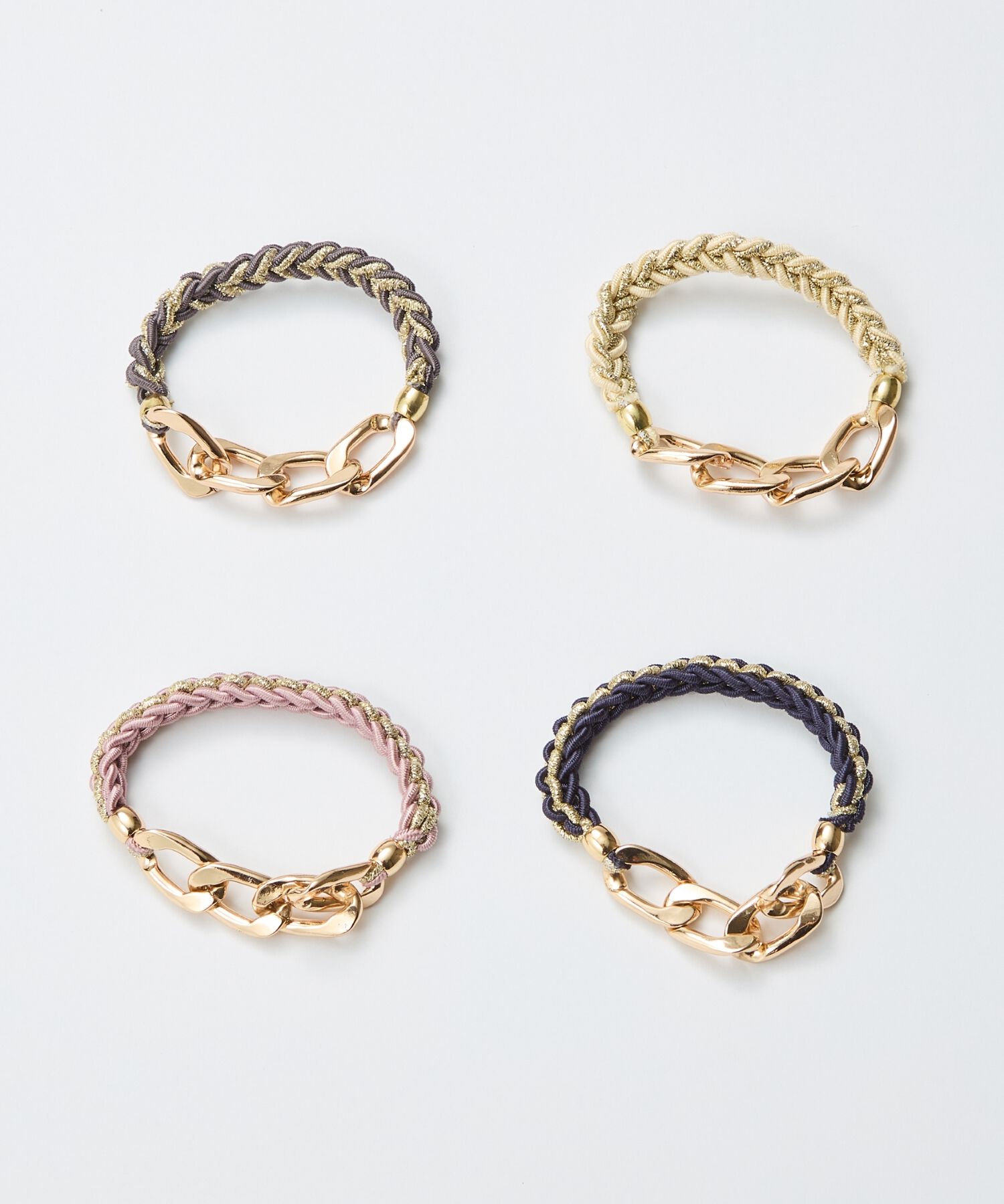 Phoebe「2wayツイストメタルヘアブレス　ホワイト」|ヘアゴム・シュシュ|