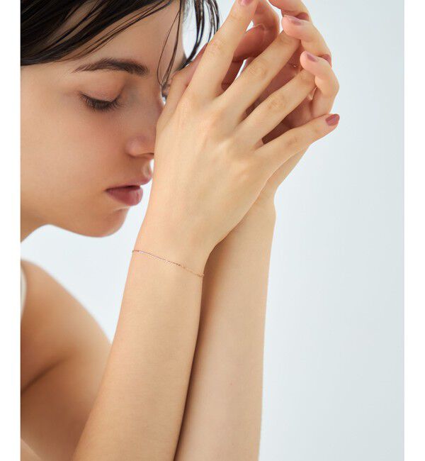 ete「[レイヤード] K18MPG ミラーカットチェーン ブレスレット」|ブレスレット・バングル|