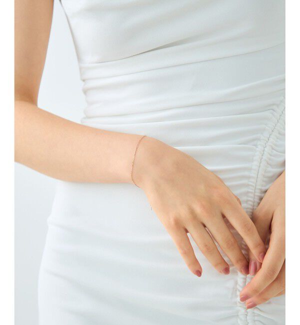 ete「[レイヤード] K18MPG ミラーカットチェーン ブレスレット」|ブレスレット・バングル|