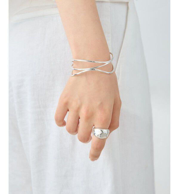 ete「[ウィーヴ] レイヤード バングル」|ブレスレット・バングル|