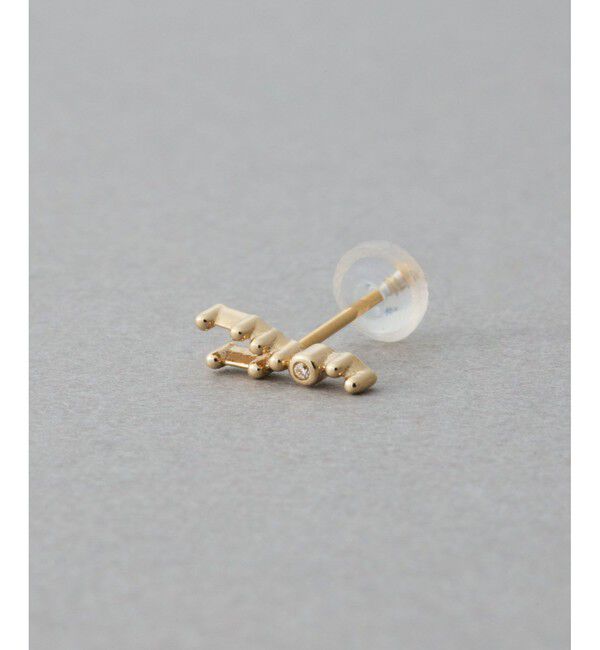 ete「[ゾディアック] K10YG ダイヤモンド ピアス /おうし座」|ピアス|