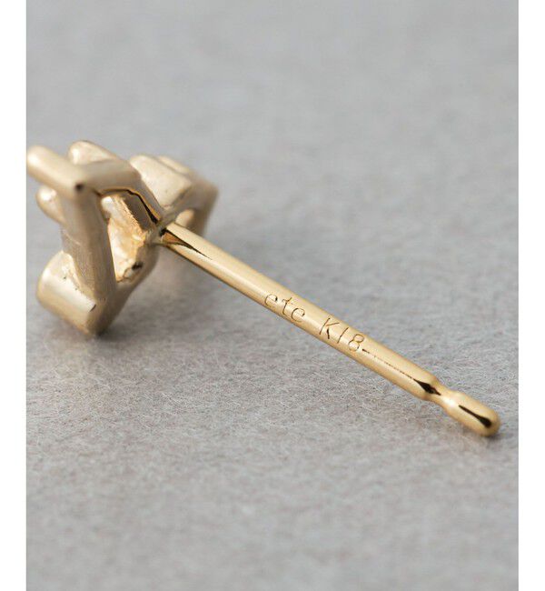 ete「[ゾディアック] K10YG ダイヤモンド ピアス /しし座」|ピアス|