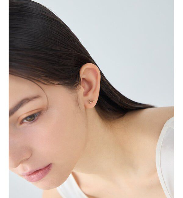 ete「[ゾディアック] K10YG ダイヤモンド ピアス /しし座」|ピアス|