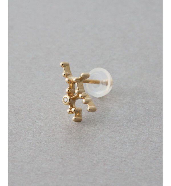 ete「[ゾディアック] K10YG ダイヤモンド ピアス /おとめ座」|ピアス|