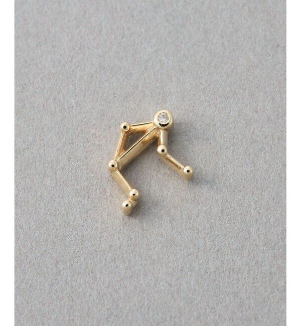 ete「[ゾディアック] K10YG ダイヤモンド ピアス /てんびん座」|ピアス|イエローゴールド