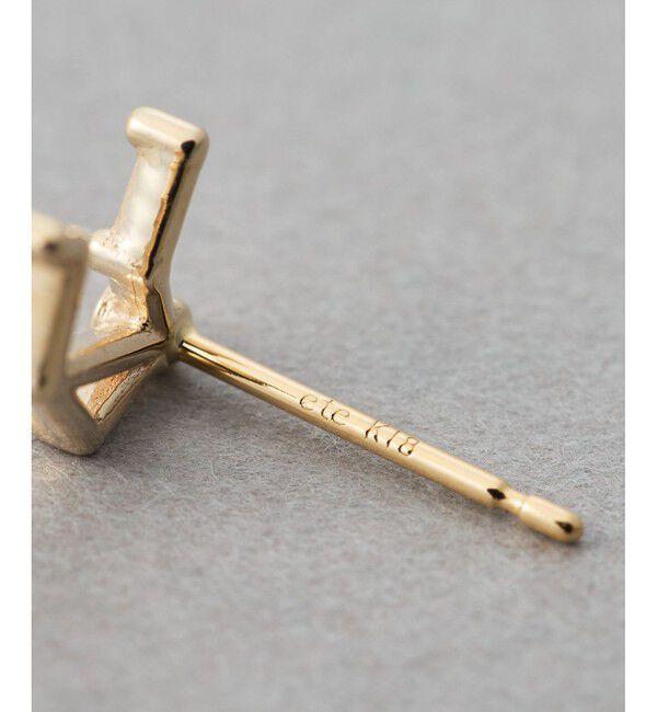 ete「[ゾディアック] K10YG ダイヤモンド ピアス /てんびん座」|ピアス|