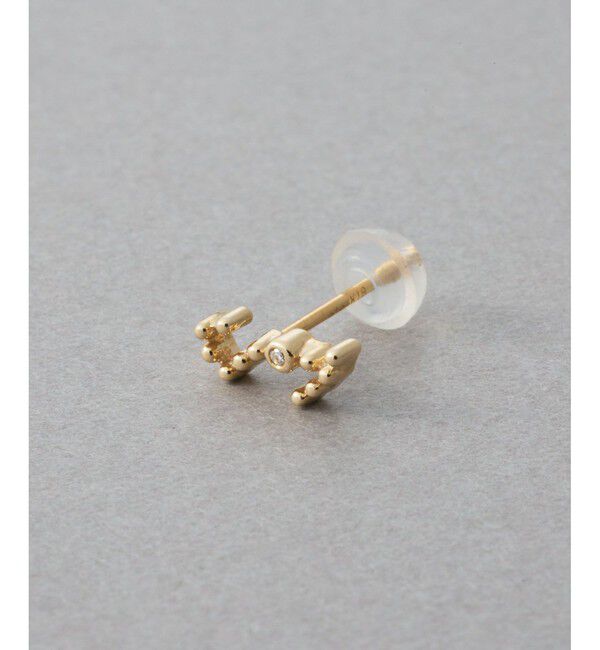 ete「[ゾディアック] K10YG ダイヤモンド ピアス /さそり座」|ピアス|
