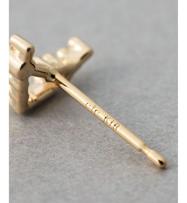 ete「[ゾディアック] K10YG ダイヤモンド ピアス /やぎ座」|ピアス|