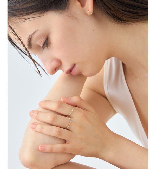 ete「[アイシーヴェール] K10IGG ダイヤモンド アイス リング」|リング|