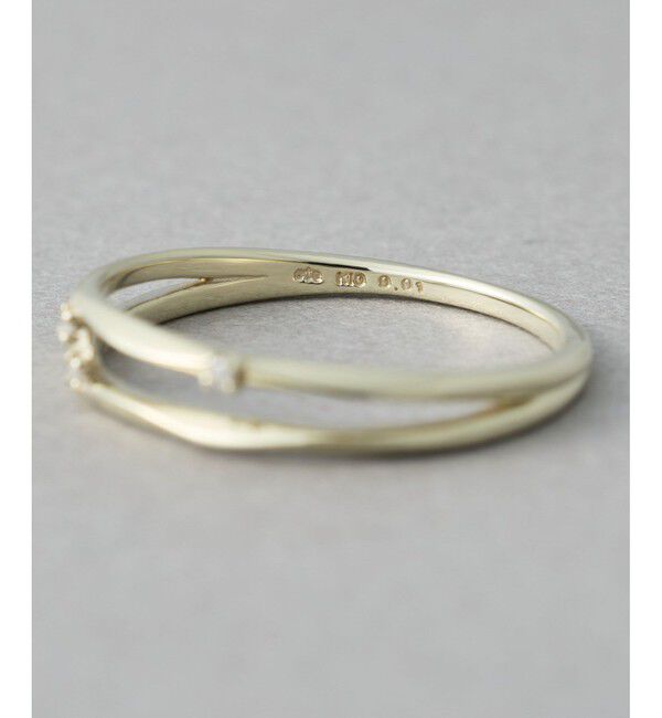 ete「[アイシーヴェール] K10IGG ダイヤモンド グリント リング」|リング|