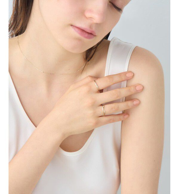 ete「[アイシーヴェール] K10IGG ダイヤモンド グリント リング」|リング|