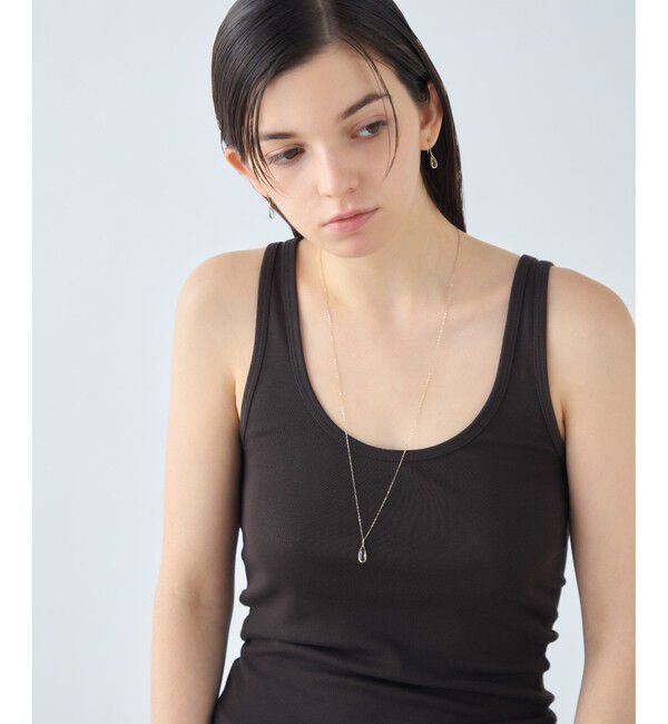 ete「[デュー] K18RBG オリーブクォーツ ロングネックレス」|ネックレス|