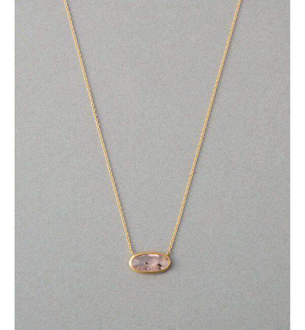 ete「[デュー] K18YG ローズクォーツ ネックレス」|ネックレス|イエローゴールド