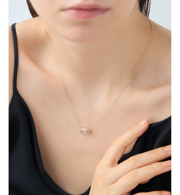 ete「[デュー] K18YG ローズクォーツ ネックレス」|ネックレス|