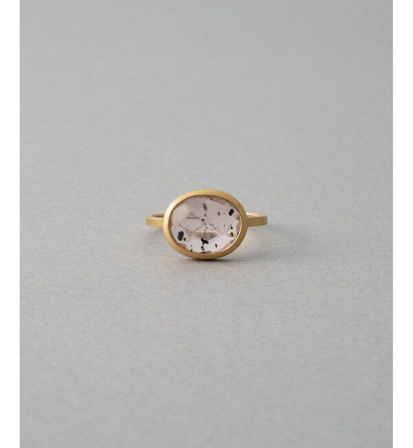 ete「[デュー] K18YG ローズクォーツ リング」|リング|イエローゴールド