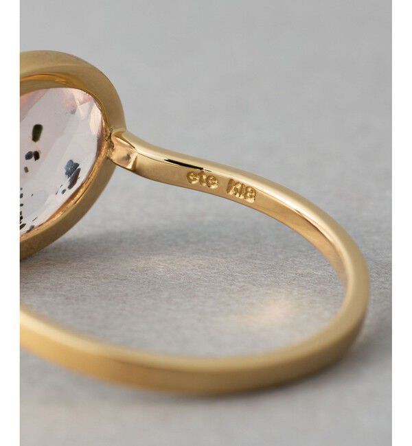 ete「[デュー] K18YG ローズクォーツ リング」|リング|