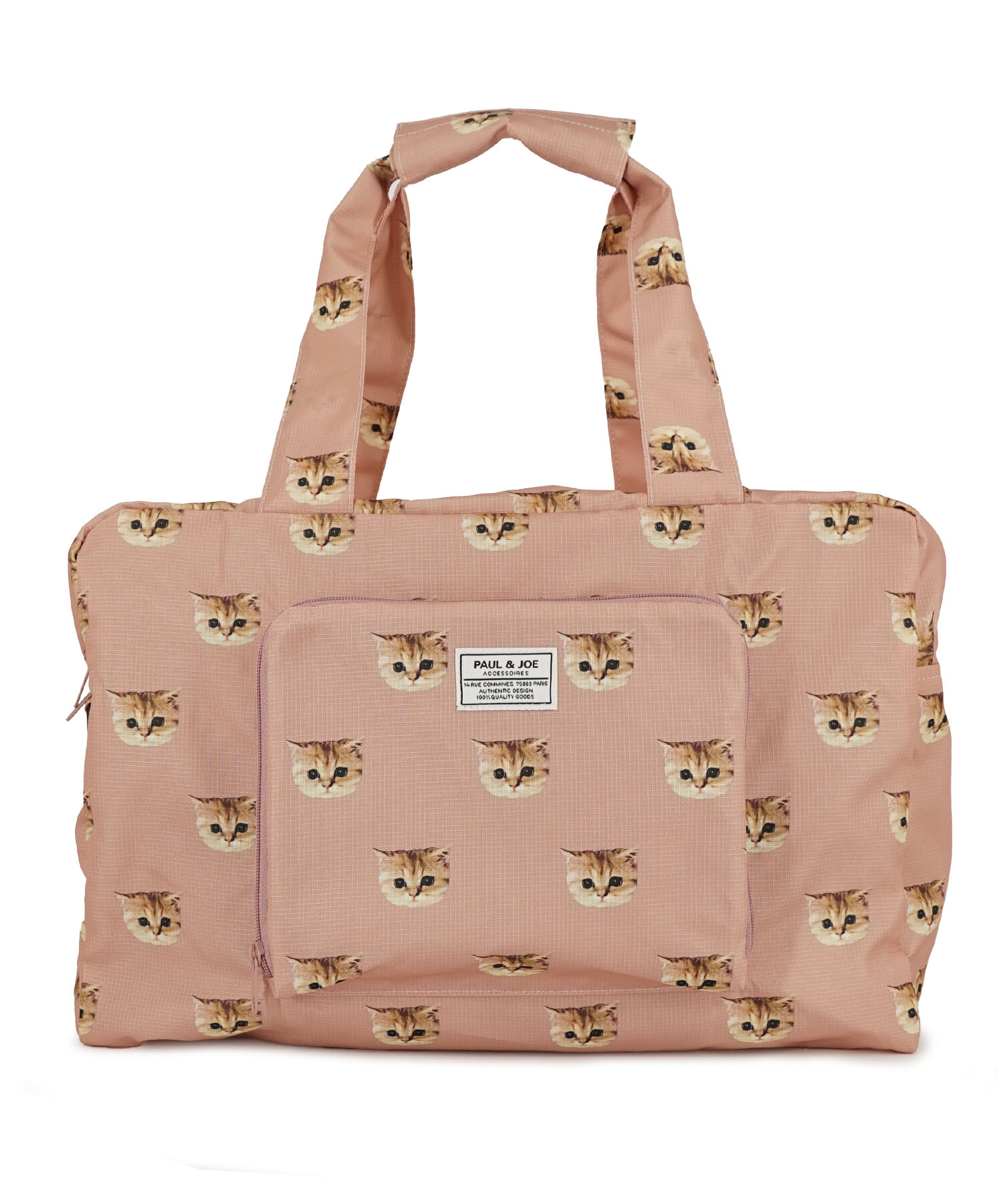 PAUL&JOE「折りたたみボストンバッグ／ヌネット／ＰＡＵＬ　＆　ＪＯＥ」|ボストンバッグ|ピンクベージュ