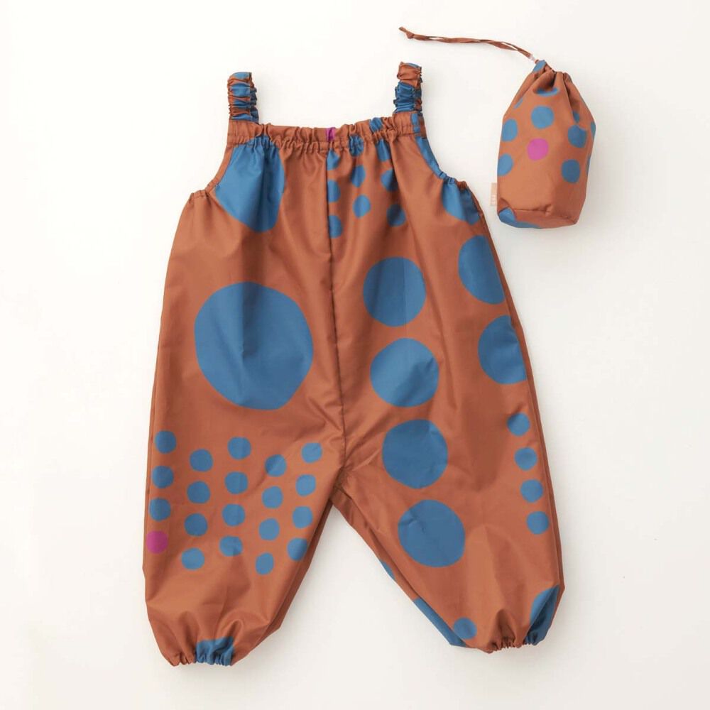 BACKYARD FAMILY「mikuni 三国 ジャンプスーツ ベビー 通販 プレイウェア プレイウエア 遊び着 お砂場着」|その他ベビーウェア|ブラウン1