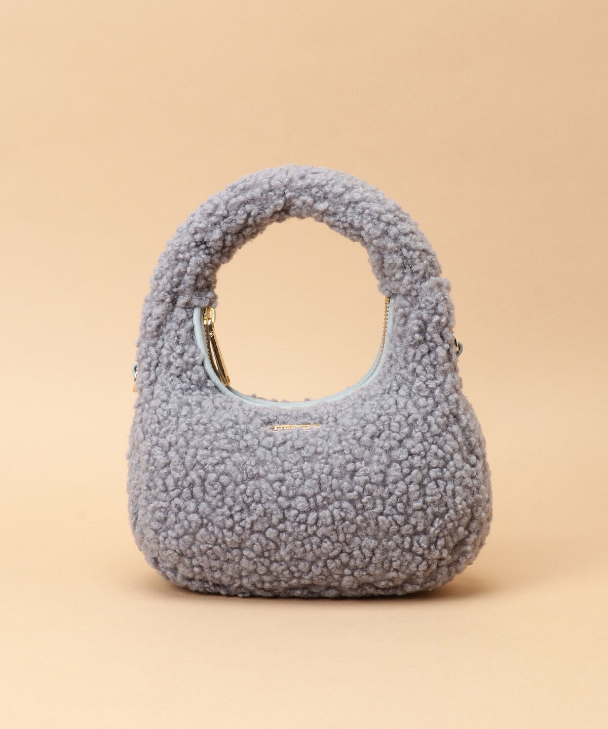 Samantha Thavasa「カールファー ハーフムーンバッグ」|ハンドバッグ|ダルブルー