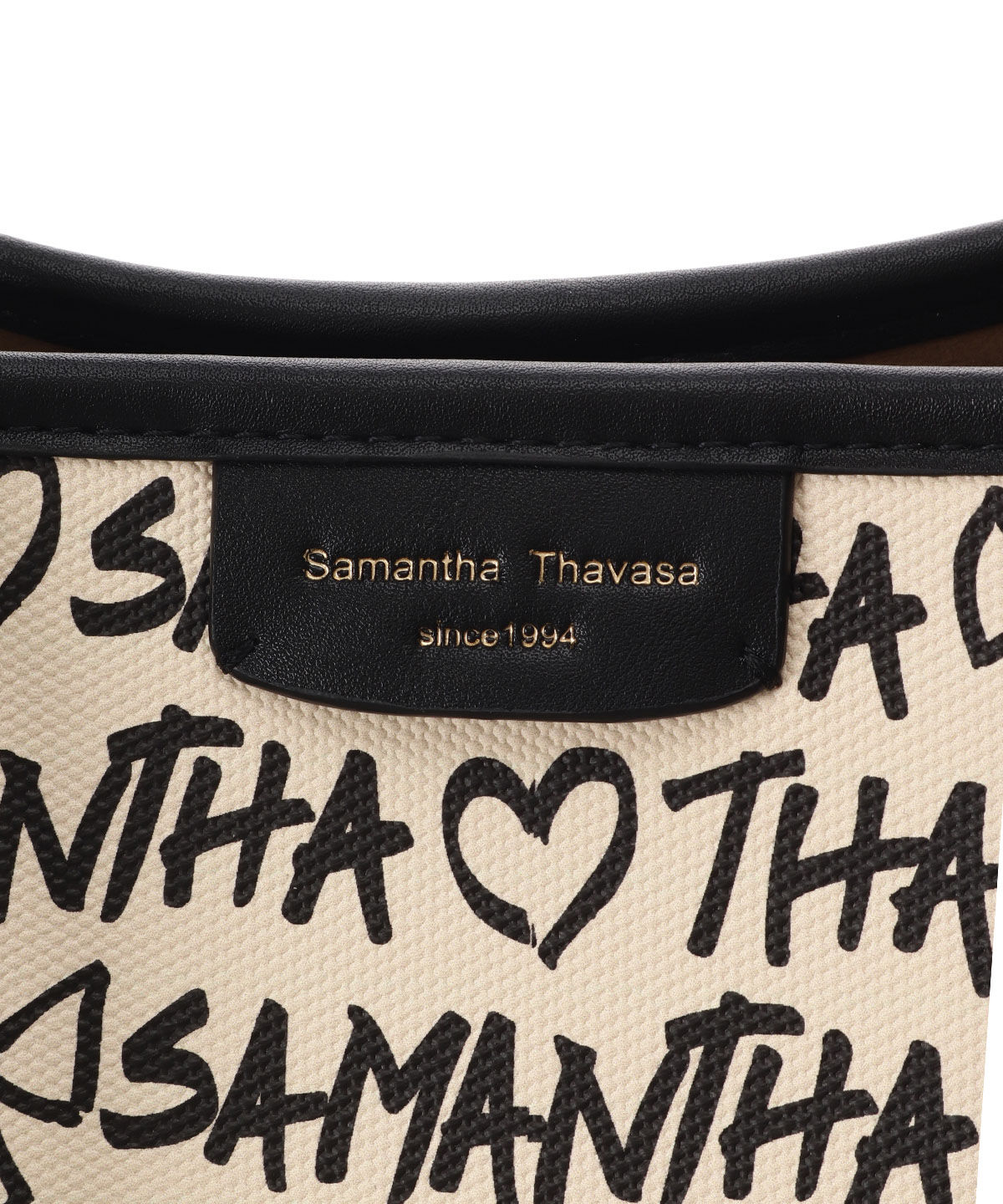 Samantha Thavasa「スクリッタ柄キャンバスデザイン合皮トートバッグ[Revival Collection]」|トートバッグ|