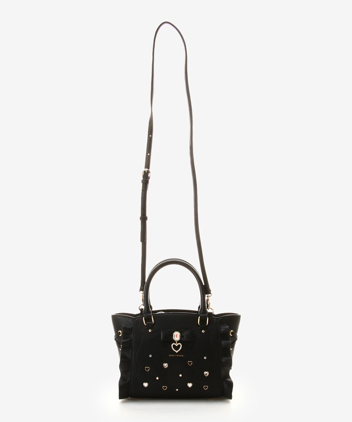 Samantha Vega「サイドレースアップリボンビジューミニフラッター」|ショルダー・メッセンジャー|