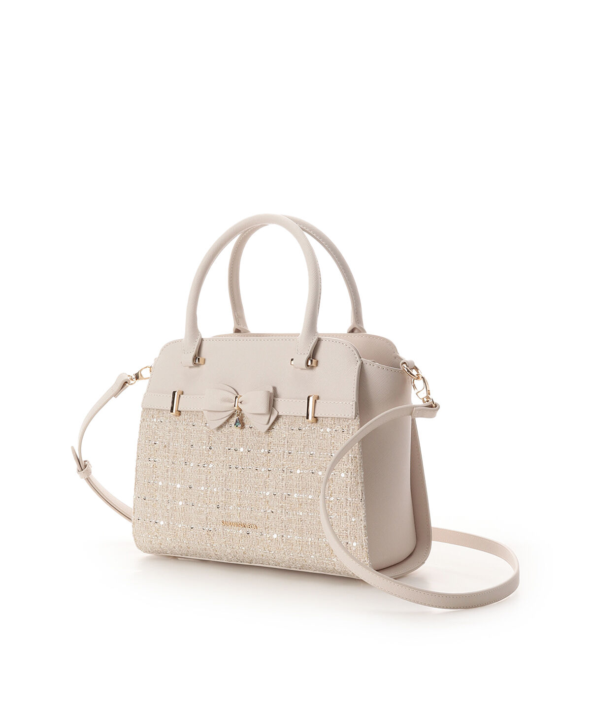 Samantha Vega「ツイードアクセントリボンハンドバッグ」|ハンドバッグ|