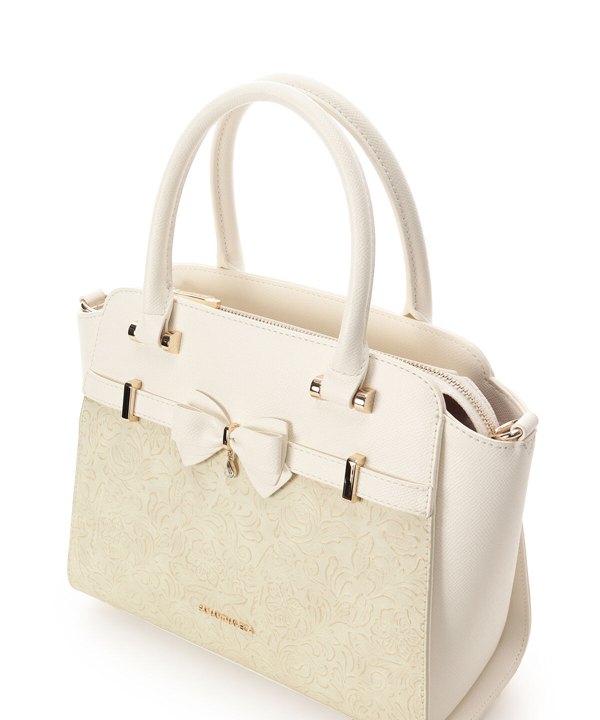 Samantha Vega「フローラルアクセントリボンハンドバッグ」|ハンドバッグ|