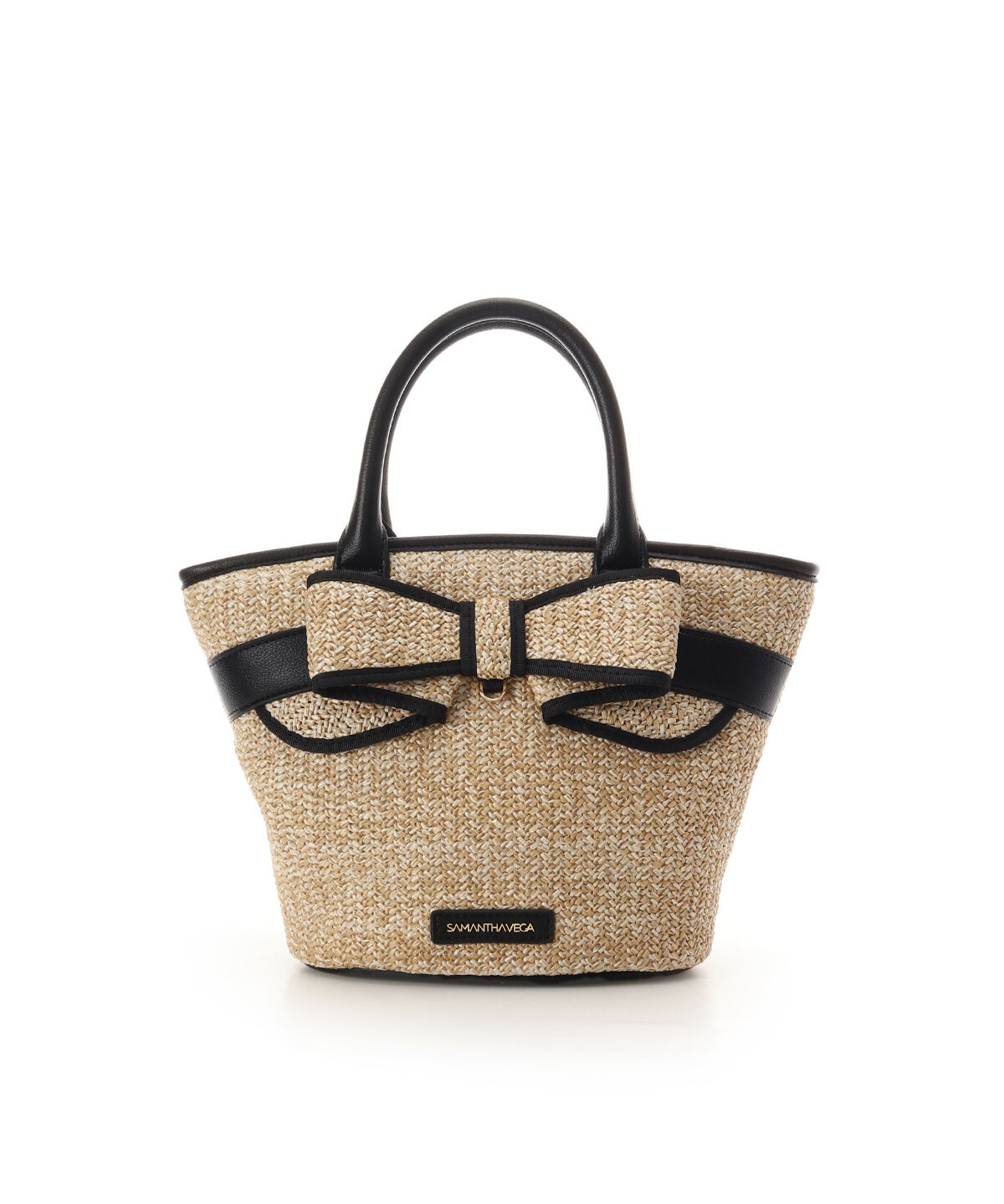 Samantha Vega「フレアリボンかごバッグ」|ハンドバッグ|ブラック