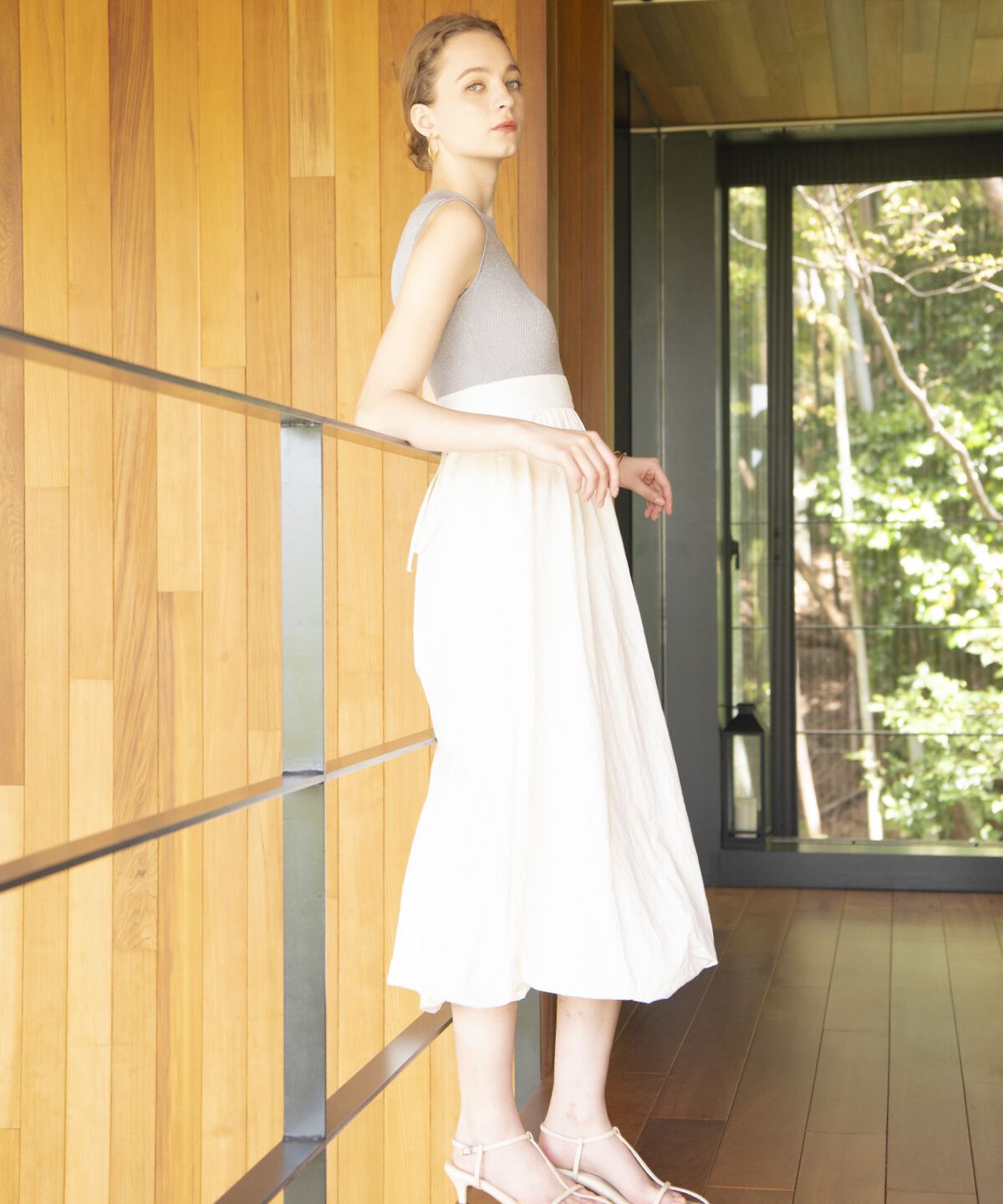 アンドクチュール「裾バルーンラメニットドッキングワンピース」|ワンピース|