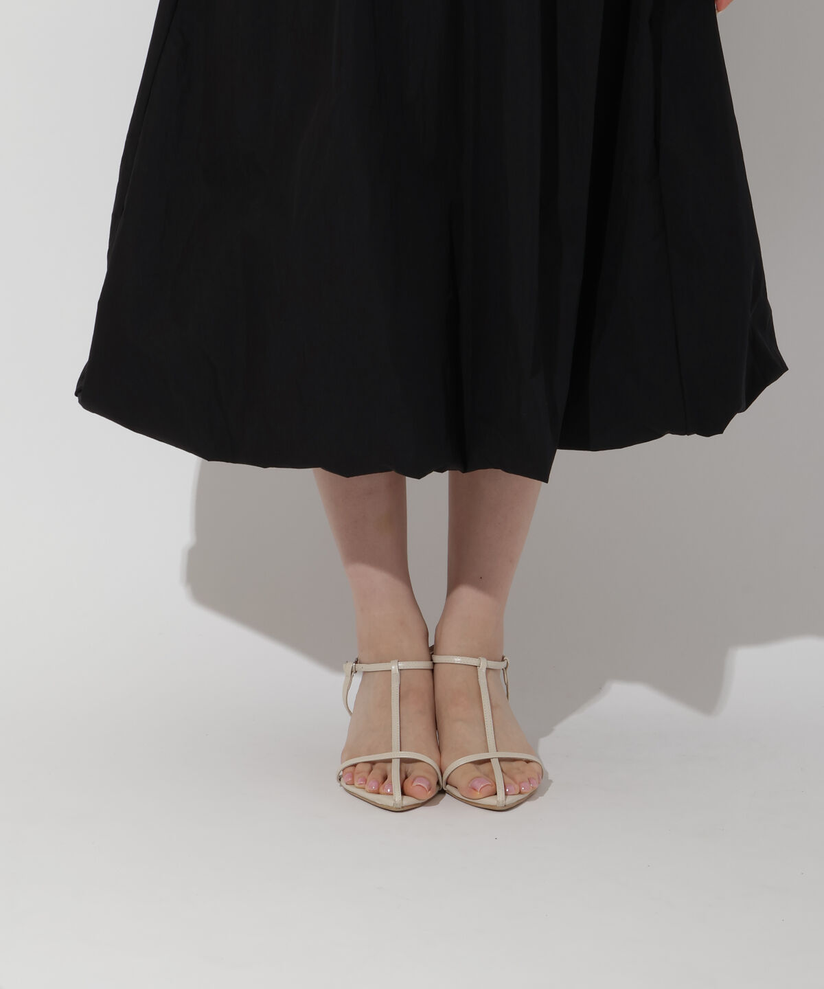 アンドクチュール「裾バルーンラメニットドッキングワンピース」|ワンピース|