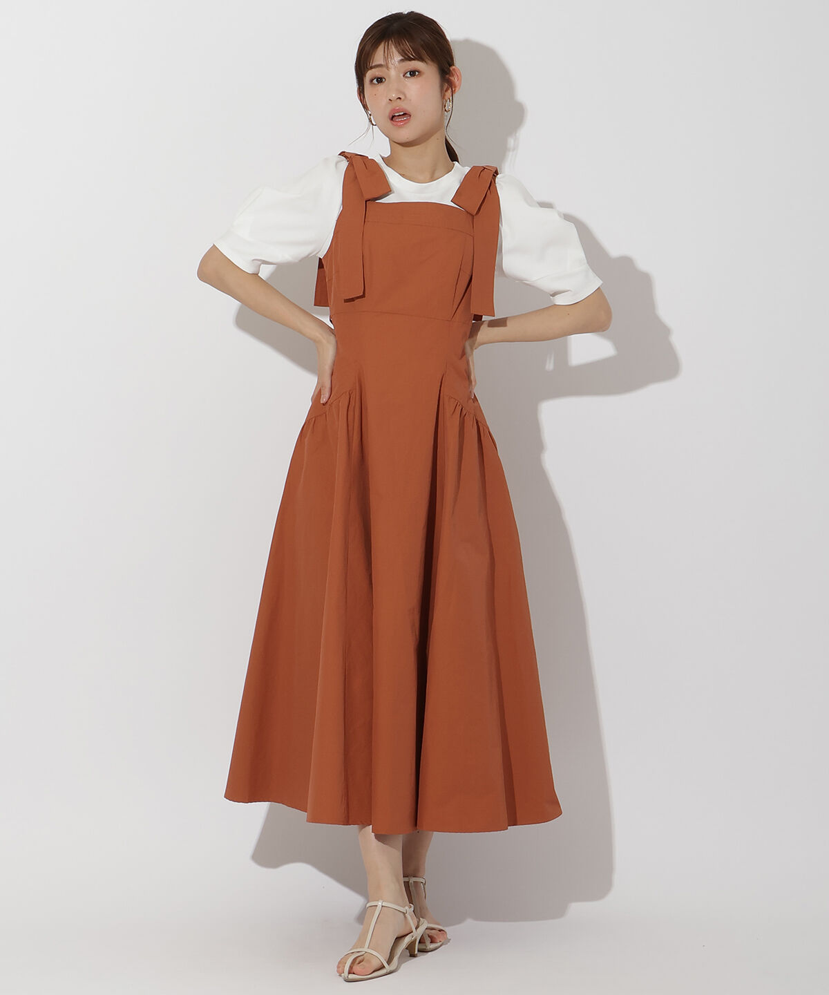 アンドクチュール「ショルダーリボンジャンスカ」|ワンピース|