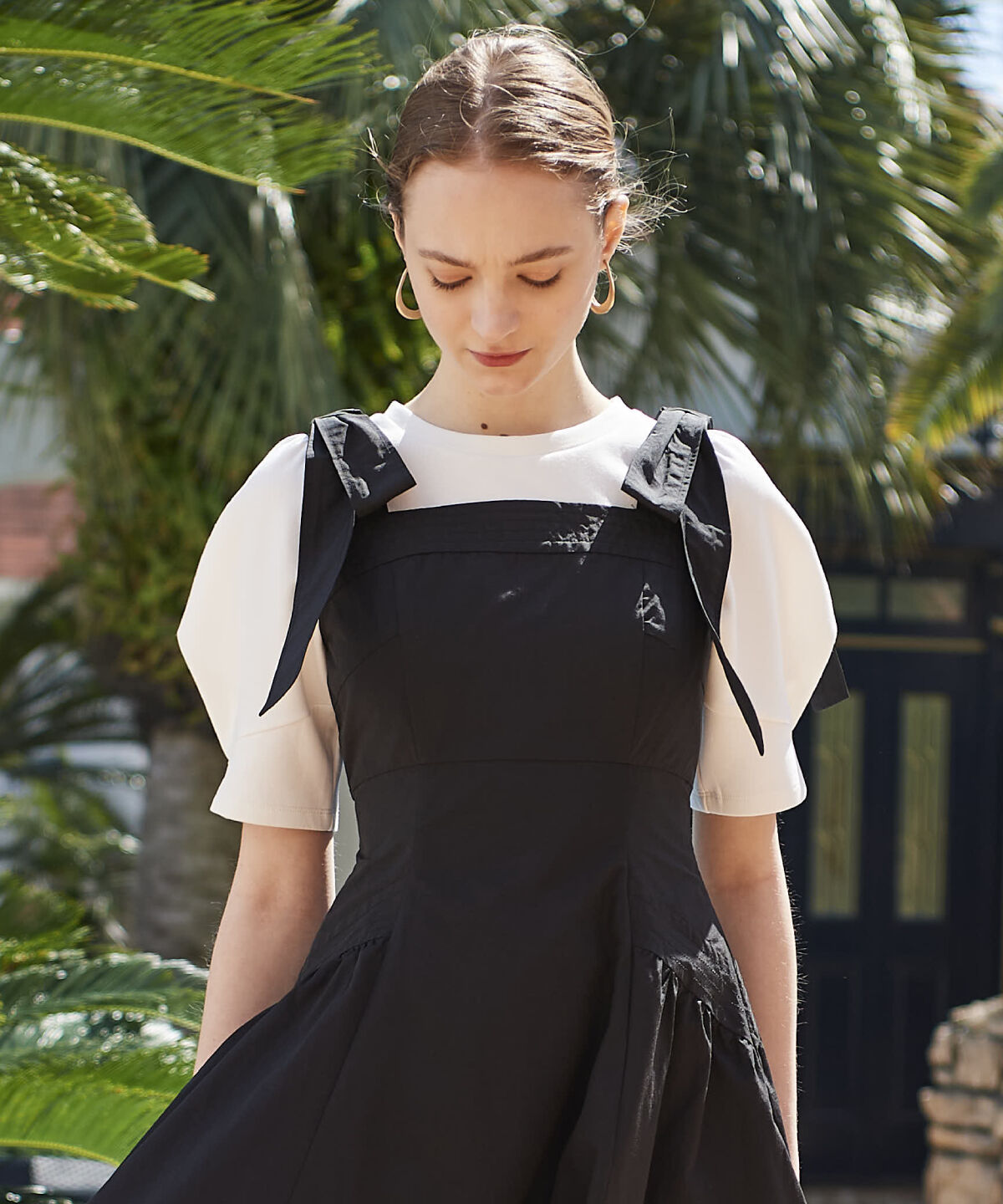 アンドクチュール「ショルダーリボンジャンスカ」|ワンピース|