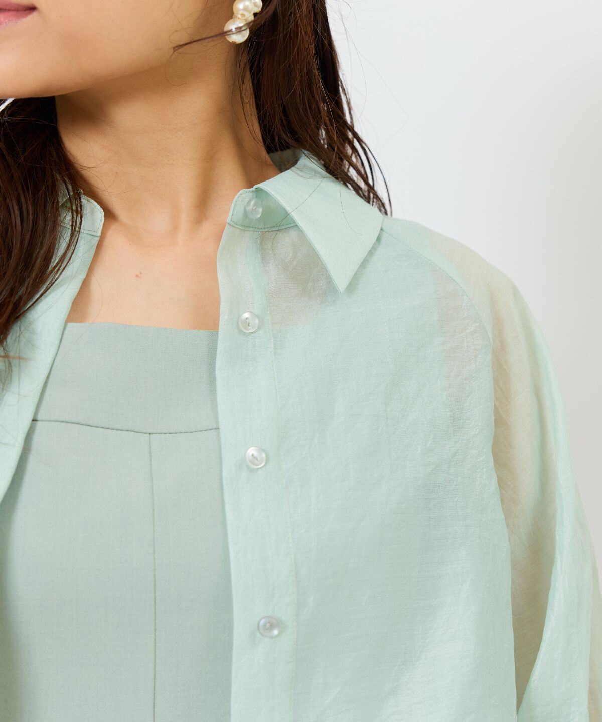 アンドクチュール「シアーシャツ＆ワンピースSET」|ワンピース|