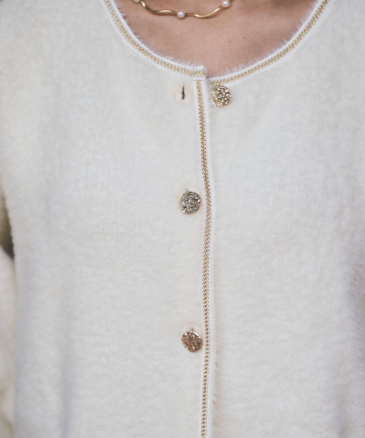 アンドクチュール「ダブルフェイスフェザーカーディガン」|カーディガン|